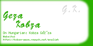 geza kobza business card